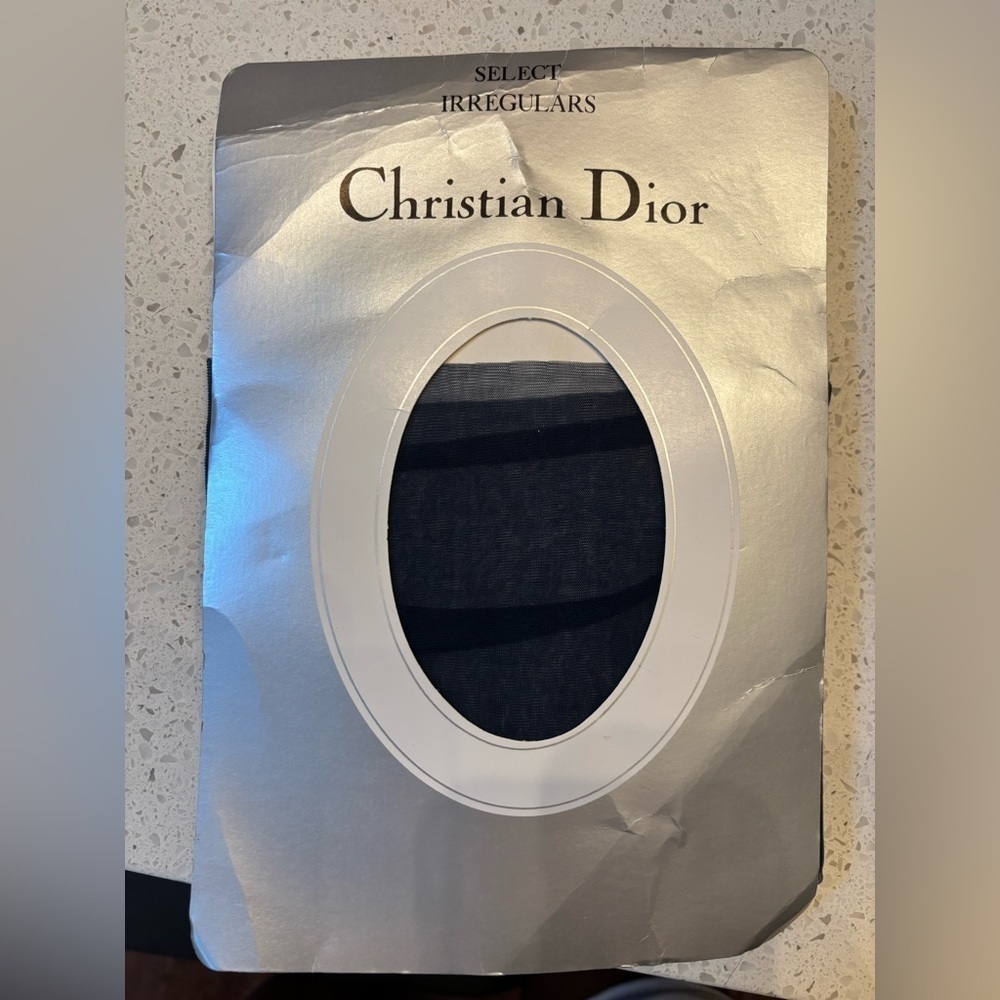 Vintage Christian Dior select irregulars navy blue never worn pantyhose
